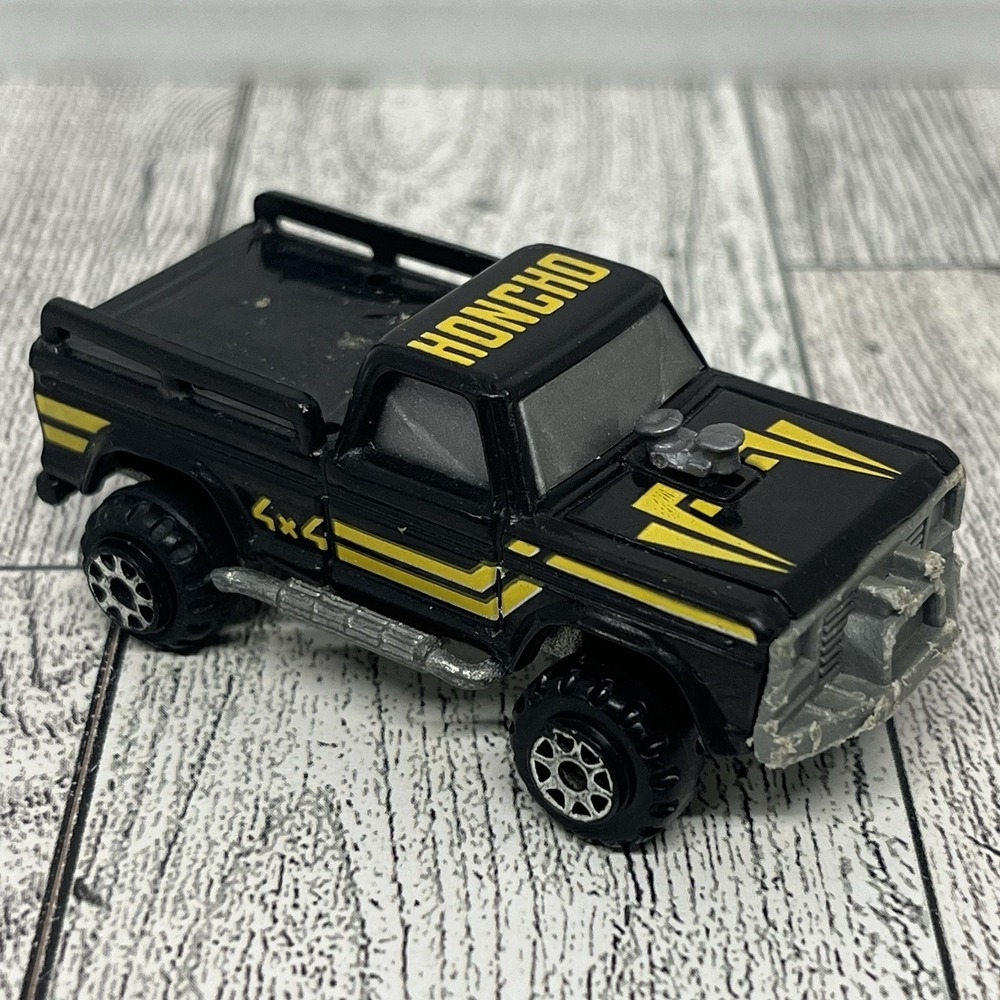 Vintage 1982 Kidco Burnin Key Cars Black Honcho 4x4 Pickup Truck Diecast